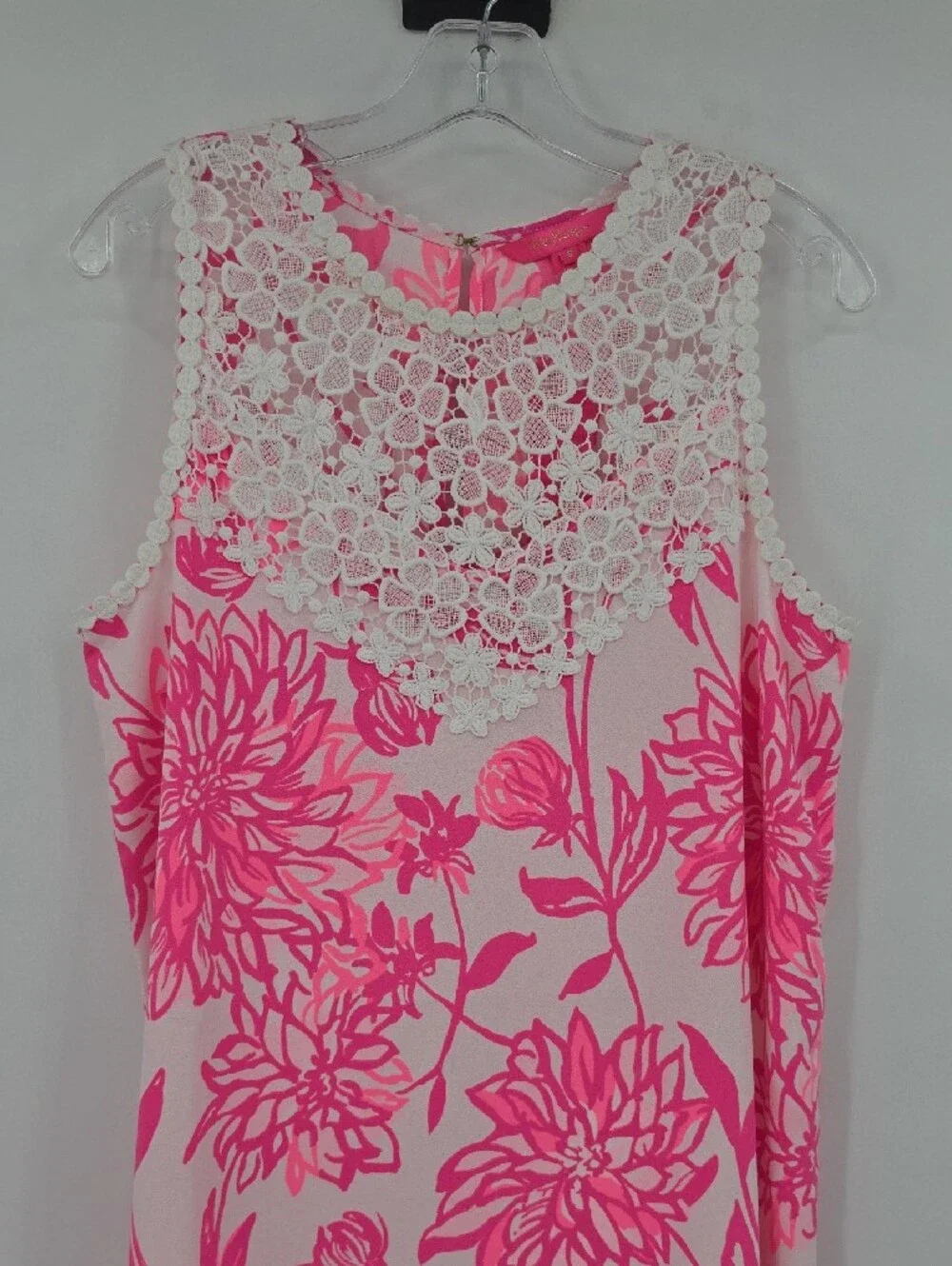 Lilly Pulitzer Nala Soft Shift Reaort White Caliente Engineered Dress Size 8